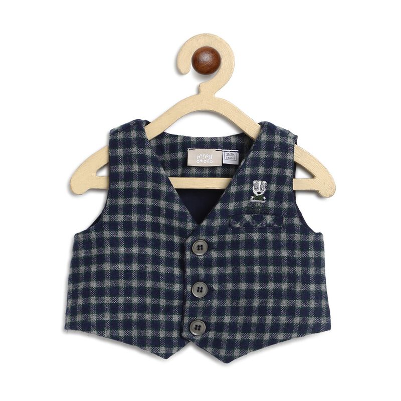 Flannel Waistcoat  With Checked Pattern image number null